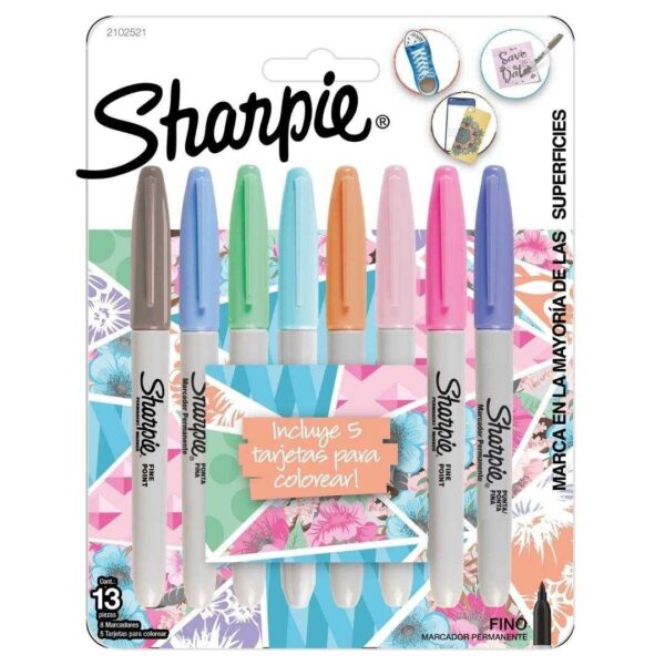 PLUMON SHARPIE PERM P/FINA PASTEL X 8