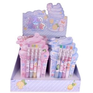 Set de Resaltador Retráctil Tipo Lapicero x 4unds