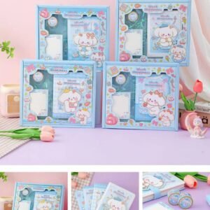 Set de libreta, washi tape y taco de notas